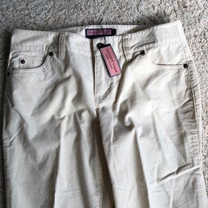 Vineyard Vines Cream Corduroy Straight Leg Pants